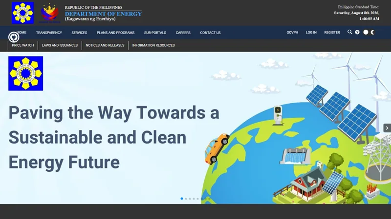 Department of Energy Philippines — new public website home page